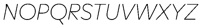 Meriko Thin Italic Font UPPERCASE