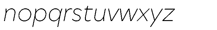 Meriko Thin Italic Font LOWERCASE
