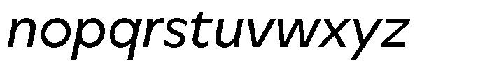 Meriko Variable Italic Font LOWERCASE