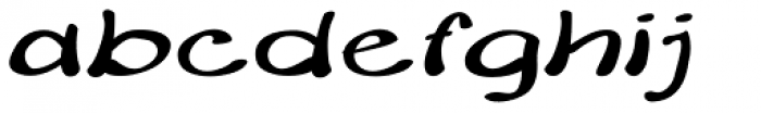 Merilee Expanded Bold Italic Font LOWERCASE