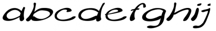 Merilee Extraexpanded Italic Font LOWERCASE