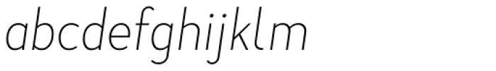 Merlo Neue Thin Italic Font LOWERCASE