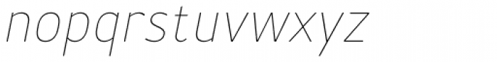 Merlo Round Thin Italic Font LOWERCASE