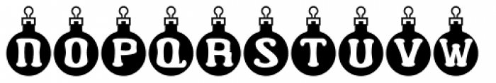 Merry Bauble Letters Font LOWERCASE