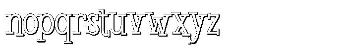 Merry Glow Shadow Font LOWERCASE
