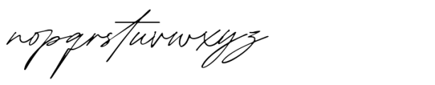 Merryas Signature Font LOWERCASE