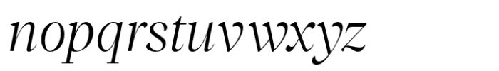 Mesagni Display Light Italic Font LOWERCASE