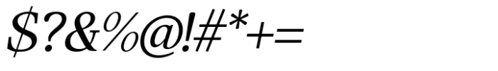 Mesagni Text Regular Italic Font OTHER CHARS
