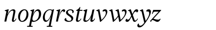 Mesagni Text Regular Italic Font LOWERCASE