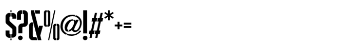 Message Stencil JNL Regular Font OTHER CHARS