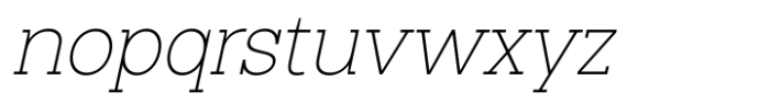 Mesveda Slab Light Italic Font LOWERCASE