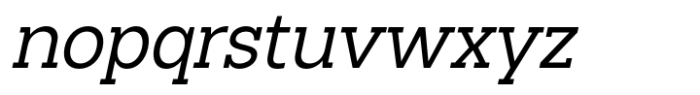Mesveda Slab Medium Italic Font LOWERCASE