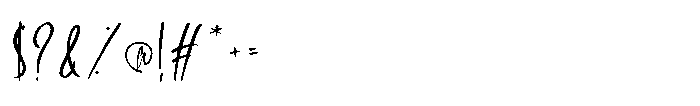 Meta Script Font OTHER CHARS
