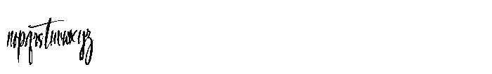 Meta Script Font LOWERCASE