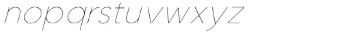 Metablue Thin Italic Font LOWERCASE