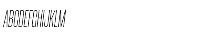 Metalic Sans Extra Light Italic Font UPPERCASE