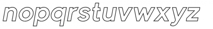 Meticula Outline Italic Font LOWERCASE
