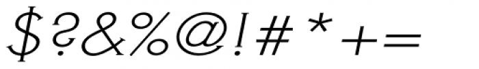 Metra Serif Light Oblique Font OTHER CHARS
