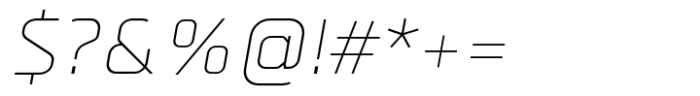 Metral Extra Light Oblique Font OTHER CHARS