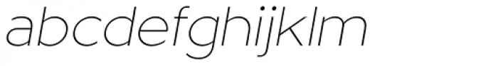 Metrisch ExtraLight Italic Font LOWERCASE