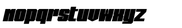 Metro Block Black Italic Font LOWERCASE
