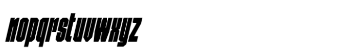 Metro Block Light Italic Font LOWERCASE