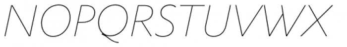 Metro Nova Pro Thin Italic Font UPPERCASE