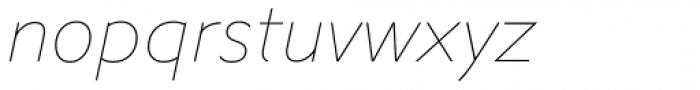 Metro Nova Pro Thin Italic Font LOWERCASE