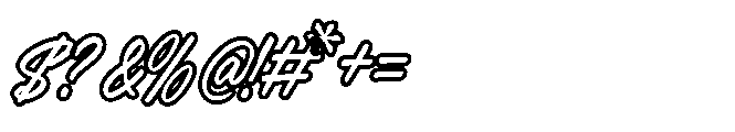 Metro Venom Outline Font OTHER CHARS