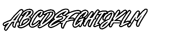 Metro Venom Outline Font UPPERCASE