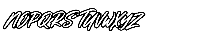 Metro Venom Outline Font UPPERCASE