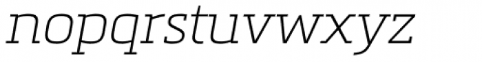 Metronic Slab Pro Air Italic Font LOWERCASE