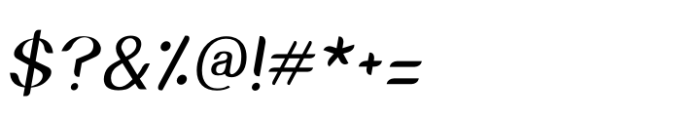 Mewangi Italic Font OTHER CHARS