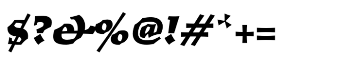 Mexica Black Italic Font OTHER CHARS