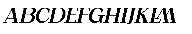 Meylo Roman Oblique Font UPPERCASE