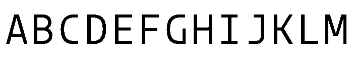 MechanicaMono Regular Instance Font UPPERCASE
