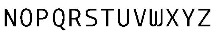MechanicaMono Regular Instance Font UPPERCASE
