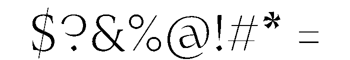 Medley ExtraLight Instance 15af70b3 Font OTHER CHARS