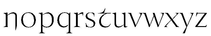 Medley ExtraLight Instance 15af70b3 Font LOWERCASE