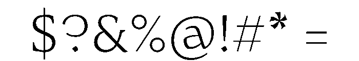 Medley ExtraLight Instance Font OTHER CHARS