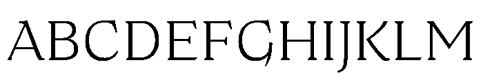 Medley ExtraLight Instance Font UPPERCASE
