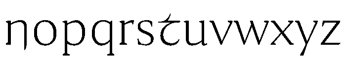 Medley ExtraLight Instance Font LOWERCASE