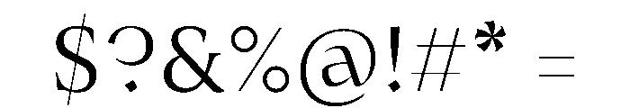 Medley Light Instance 087c5e64 Font OTHER CHARS