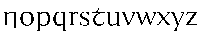 Medley Light Instance Font LOWERCASE