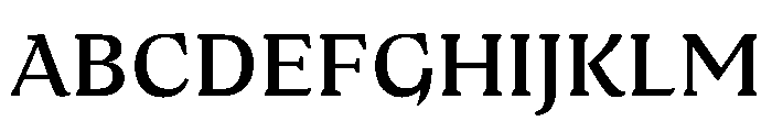Medley Medium Instance Font UPPERCASE