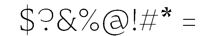 Medley Thin Instance Font OTHER CHARS
