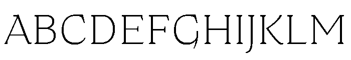 Medley Thin Instance Font UPPERCASE