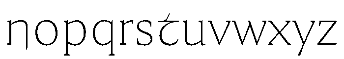 Medley Thin Instance Font LOWERCASE