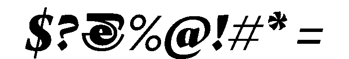 MedleyItalic BlackItalic Instance Font OTHER CHARS