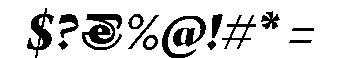 MedleyItalic ExtraBoldItalic Instance Font OTHER CHARS
